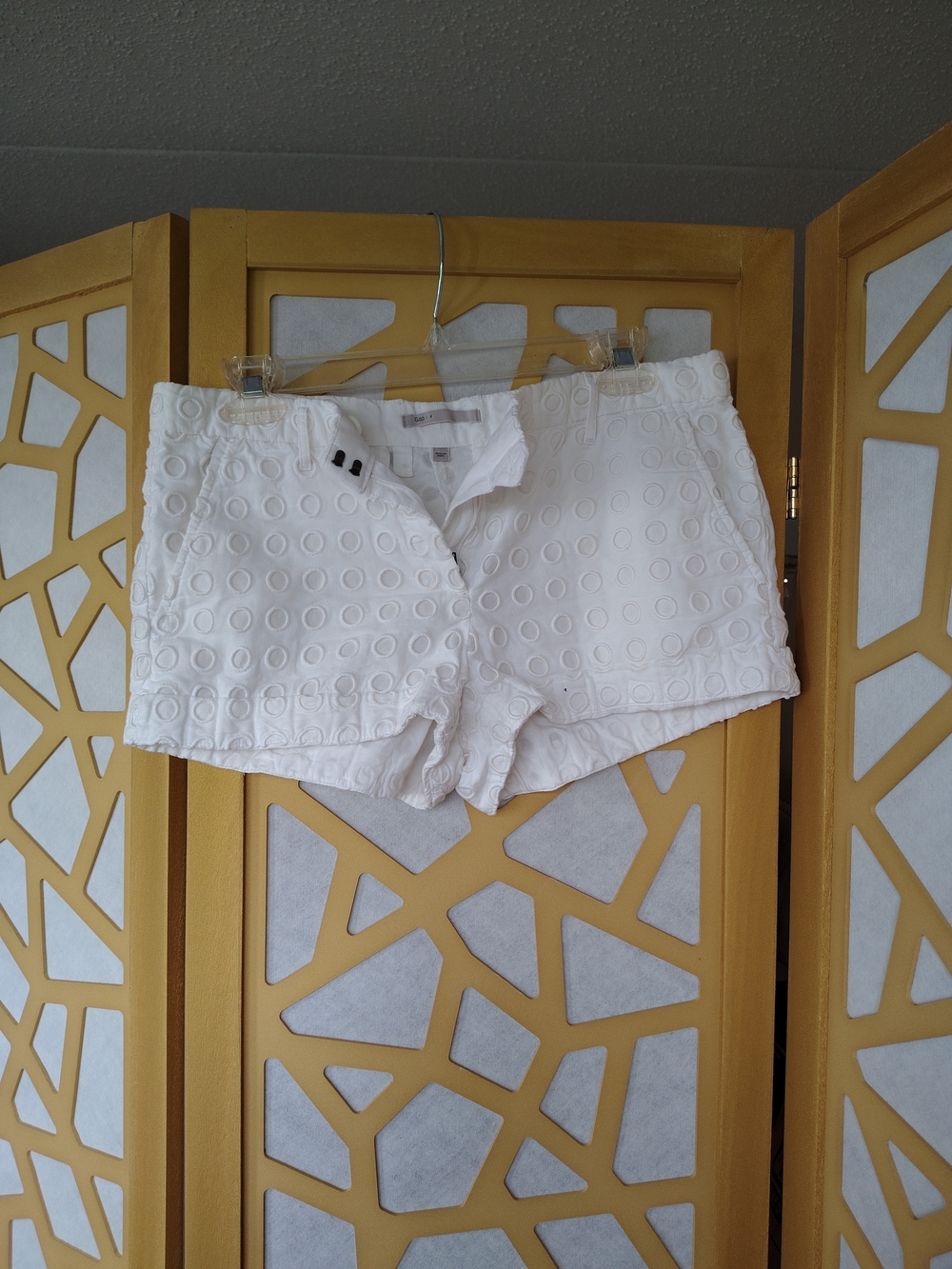 GAP White Eyelet High-Waist Shorts